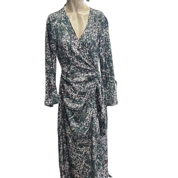 Zara Green Faux Wrap Dress - Picture 1 of 4